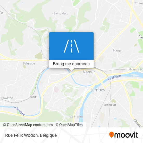 Rue Félix Wodon kaart