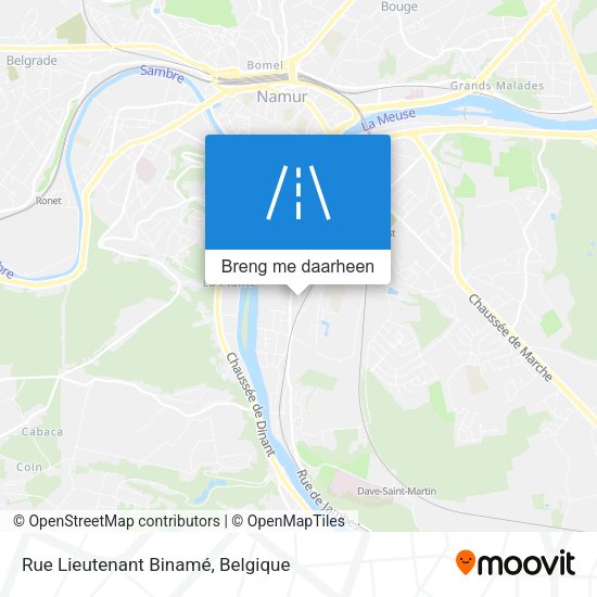 Rue Lieutenant Binamé kaart