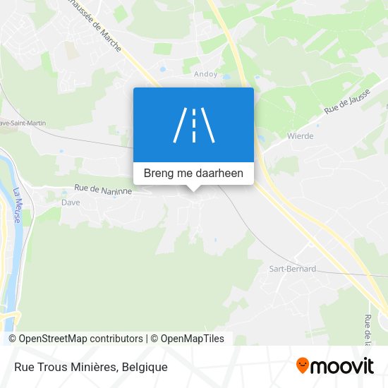 Rue Trous Minières kaart