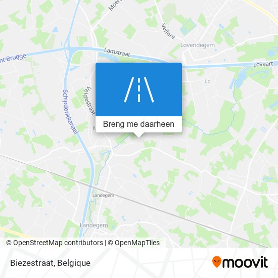 Biezestraat kaart