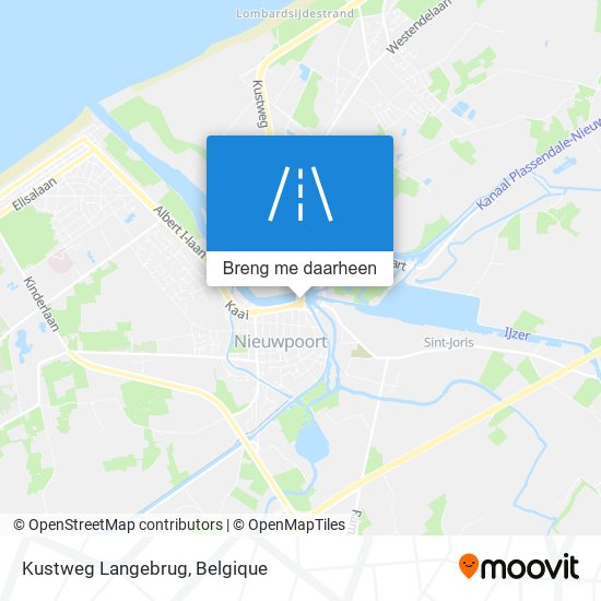 Kustweg Langebrug kaart