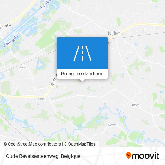 Oude Bevelsesteenweg kaart