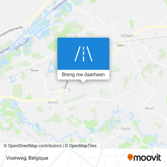 Voetweg kaart