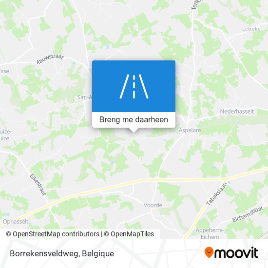 Borrekensveldweg kaart