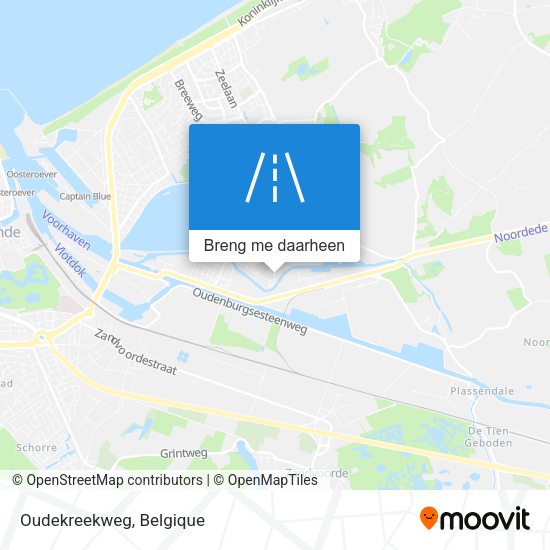 Oudekreekweg kaart