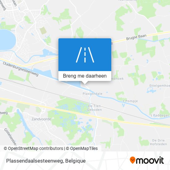 Plassendaalsesteenweg kaart