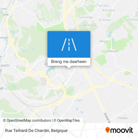Rue Teihard De Chardin kaart