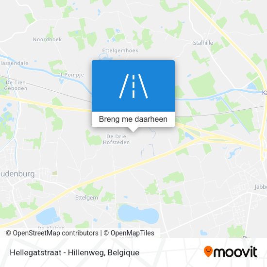 Hellegatstraat - Hillenweg kaart