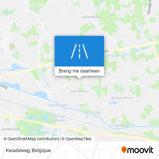 Kwadeweg kaart