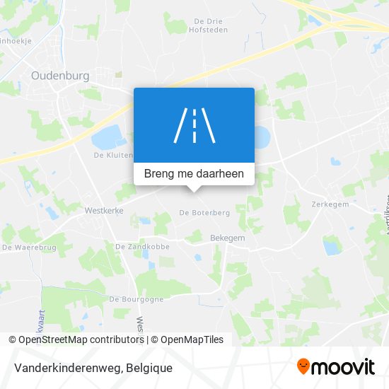 Vanderkinderenweg kaart