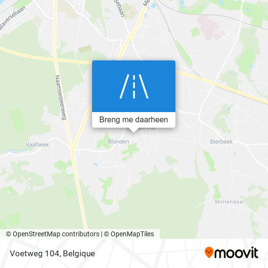 Voetweg 104 kaart