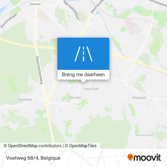 Voetweg 68/4 kaart