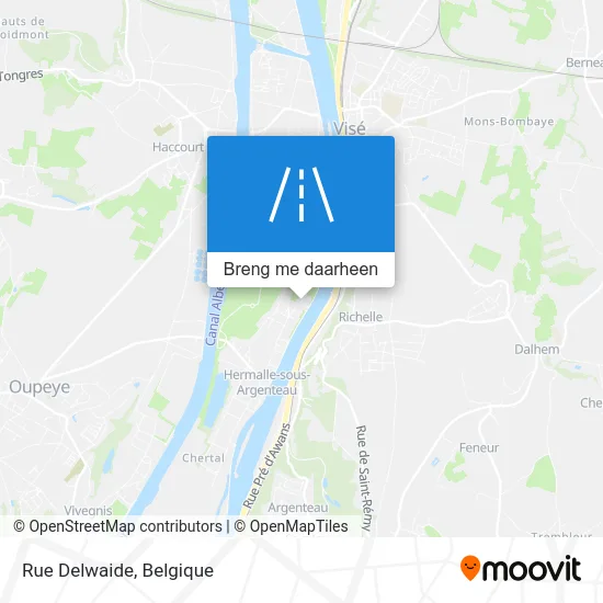 Rue Delwaide kaart
