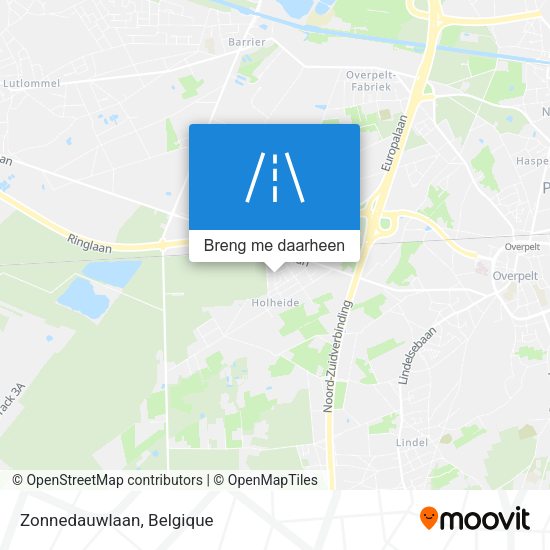 Zonnedauwlaan kaart