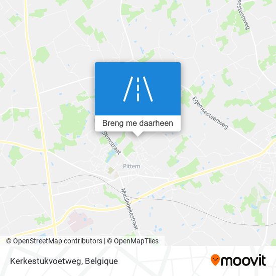 Kerkestukvoetweg kaart