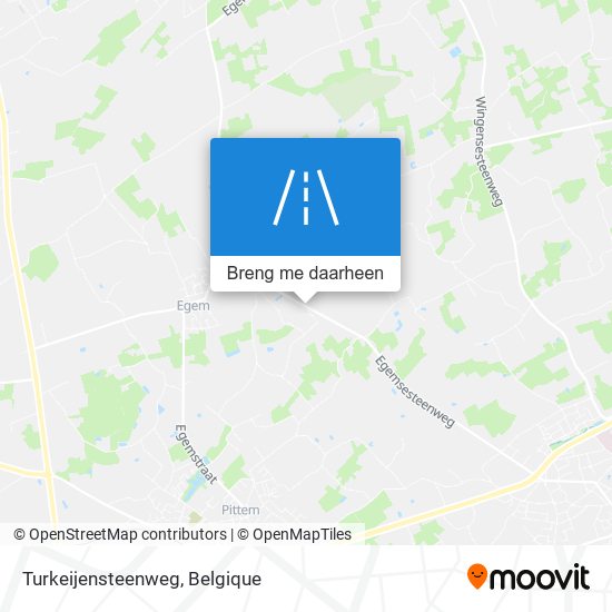 Turkeijensteenweg kaart