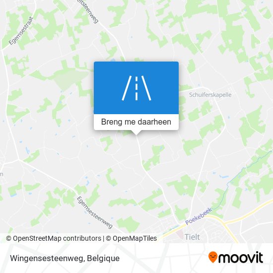 Wingensesteenweg kaart