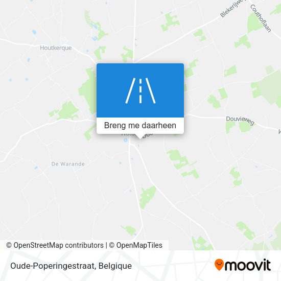 Oude-Poperingestraat kaart