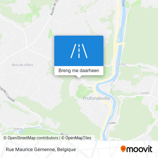 Rue Maurice Gémenne kaart