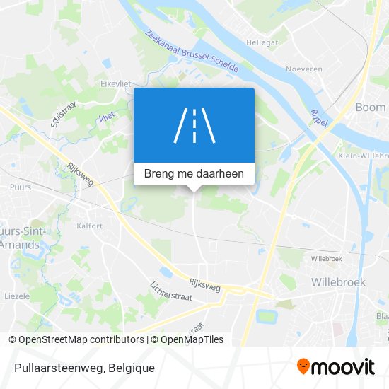 Pullaarsteenweg kaart