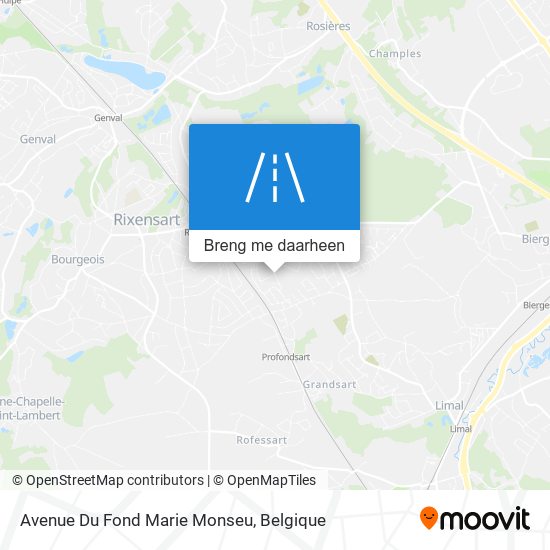 Avenue Du Fond Marie Monseu kaart
