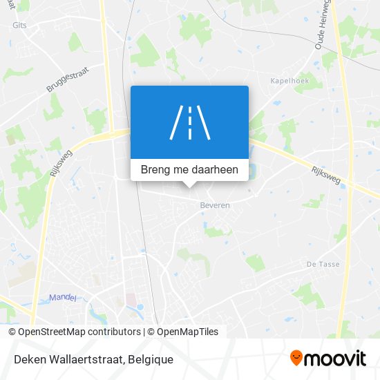 Deken Wallaertstraat kaart