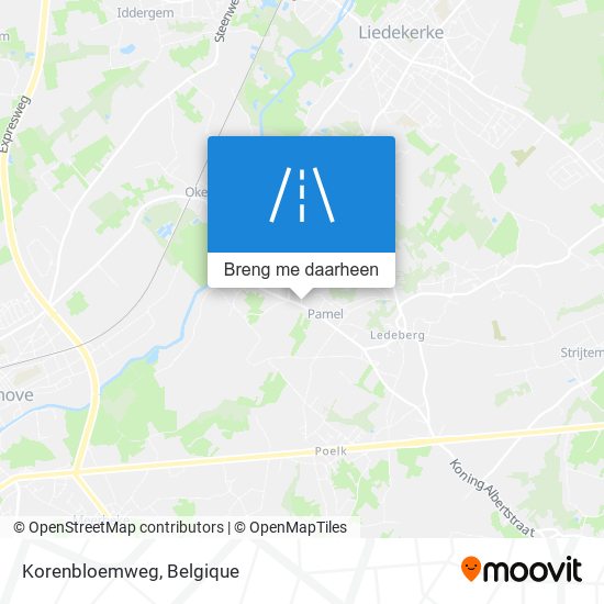 Korenbloemweg kaart