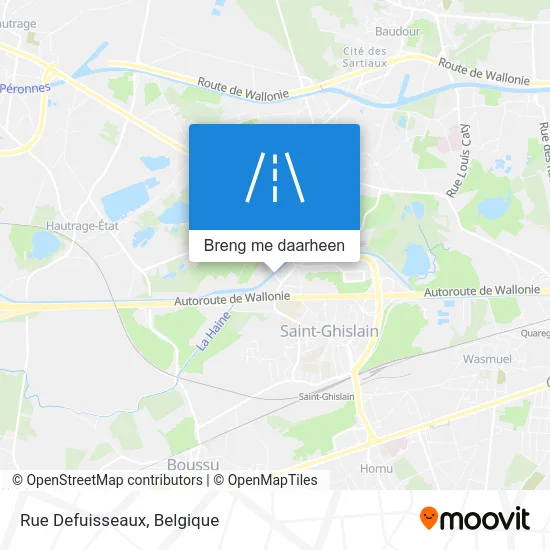Rue Defuisseaux kaart