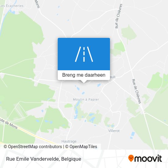 Rue Emile Vandervelde kaart