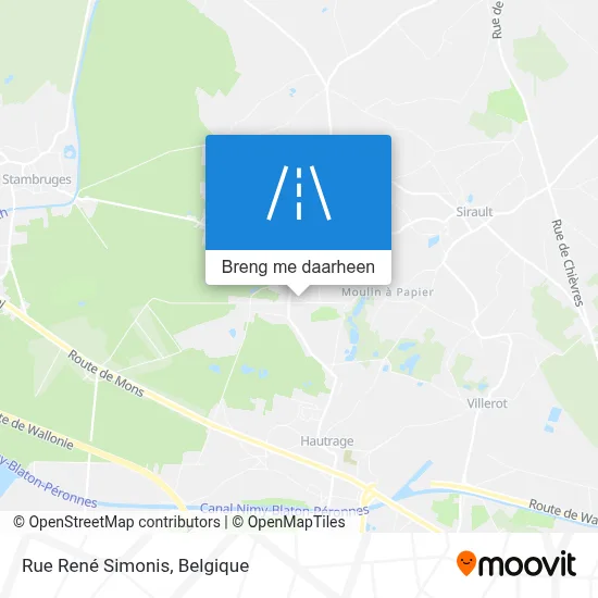 Rue René Simonis kaart