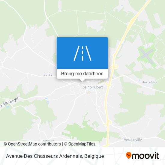Avenue Des Chasseurs Ardennais kaart
