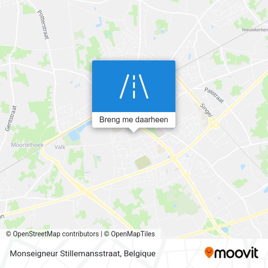 Monseigneur Stillemansstraat kaart