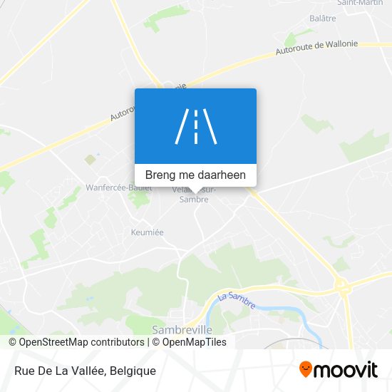 Rue De La Vallée kaart