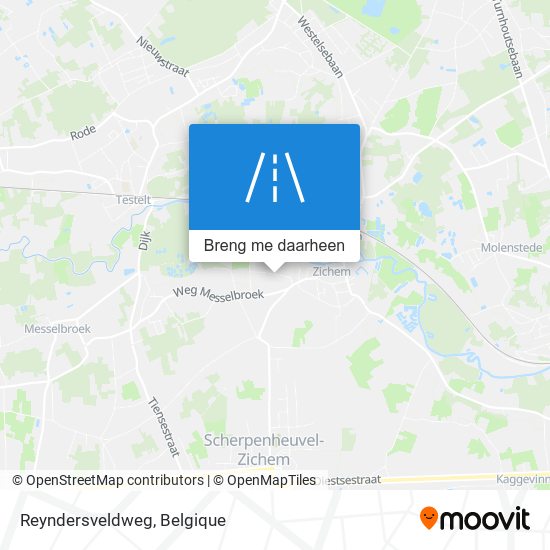 Reyndersveldweg kaart