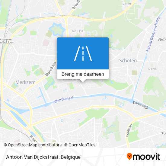 Antoon Van Dijckstraat kaart