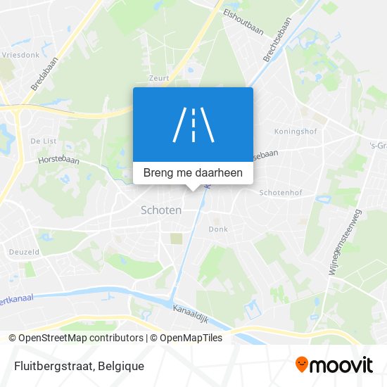 Fluitbergstraat kaart