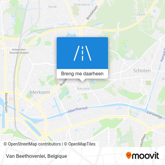 Van Beethovenlei kaart