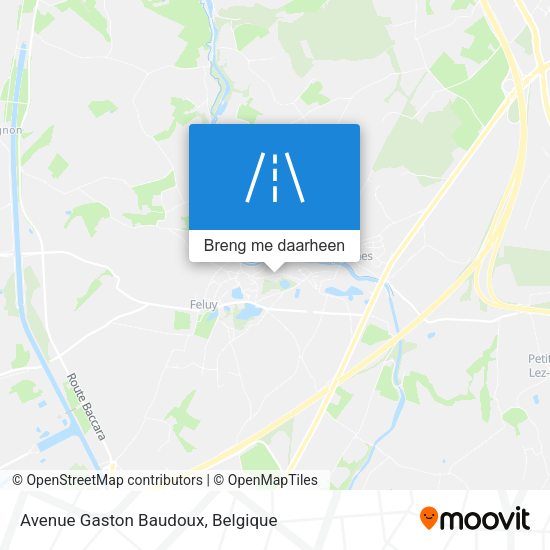 Avenue Gaston Baudoux kaart