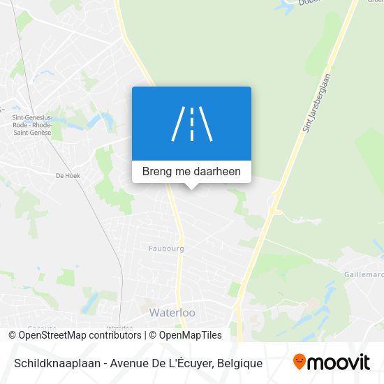Schildknaaplaan - Avenue De L'Écuyer kaart
