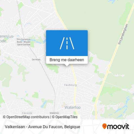 Valkenlaan - Avenue Du Faucon kaart