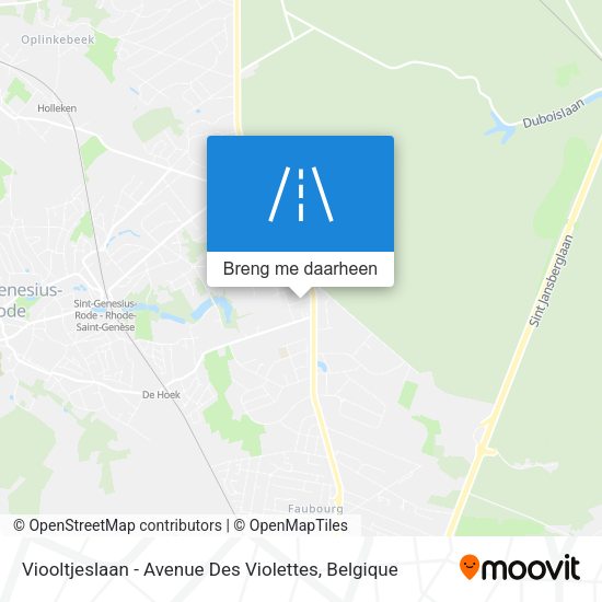 Viooltjeslaan - Avenue Des Violettes kaart