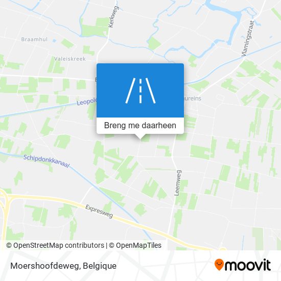 Moershoofdeweg kaart