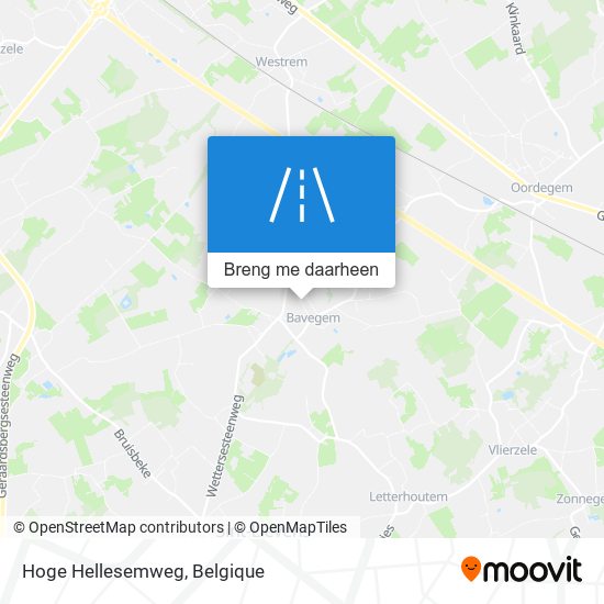 Hoge Hellesemweg kaart