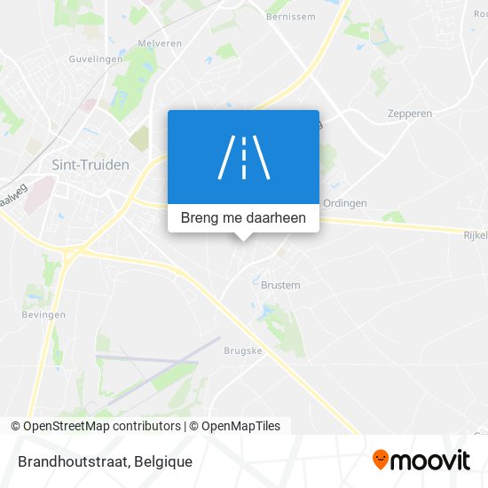 Brandhoutstraat kaart