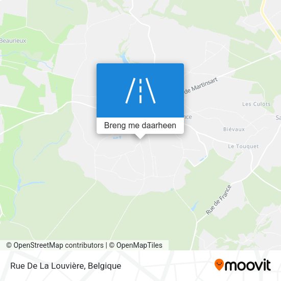 Rue De La Louvière kaart