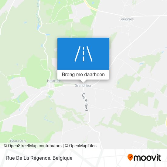 Rue De La Régence kaart