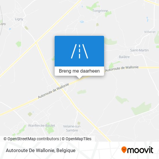 Autoroute De Wallonie kaart