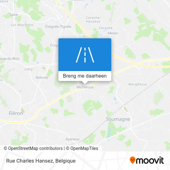 Rue Charles Hansez kaart