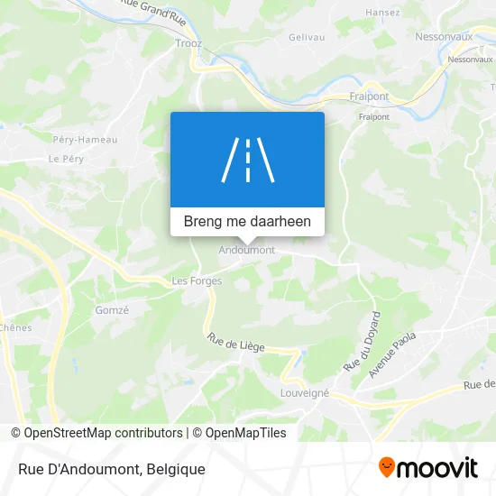 Rue D'Andoumont kaart