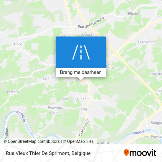 Rue Vieux Thier De Sprimont kaart